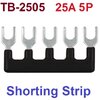 TB-2505 จั้มเปอร์ 5 ช่อง สีดำ สำหรับเทอร์มินอลบล็อก 25A Jumper Bar for Terminal Block 5 pin Connector Bar black color