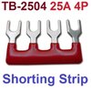TB-2504 จั้มเปอร์ 4 ช่อง สีแดง สำหรับเทอร์มินอลบล็อก Jumper Bar for Terminal Block 4 pin Connector Bar Red Color