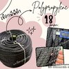 เชือกพีพีดำ Polypropylene ขนาด 18 มิล แบบแบ่งขายเป็นเมตร เชือกเส้นใยนุ่ม เชือกถักตาข่าย เชือกงานDIY เชือกตกแต่ง ผสมสารป้องกันUV แข็งแรง ทนทาน