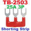 TB-2503 จั้มเปอร์ 3 ช่อง สีแดง สำหรับเทอร์มินอลบล็อก 25A Jumper Bar for Terminal Block 3 pin Connector Bar red color