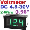 มิเตอร์วัดแรงดัน 4.5-30V จอสีเขียว 0.56 นิ้ว LED 7-Segment 0.56 Inch voltmeter Green Color