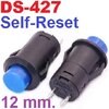 สวิทช์กดติดปล่อยดับ DS-427 สีน้ำเงิน 12มม. round button 12mm switch self-resetting switch