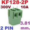 KF128-2P Connector 2 pin 300V 10A Pitch 3.81 mm. PCB Screw Universal Terminal block