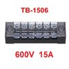 TB-1506 เทอร์มินอล บล็อก 600V 15A TB Series 6 Positions Ways Dual Row Barrier Screw Terminal Block Wire Connector