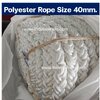 Polyester Rope เกรดเอ รุ่น 8 strand 40 mm. มีใบ certificate เชือกจอดเรือทางทะเล แบ่งขาย พร้อมส่ง
