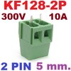 KF128-2P Connector 2 pin 300V 10A Pitch 5.0mm PCB Screw Universal Terminal block
