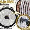 เชือกใช้งานกลางแจ้ง เชือกไนล่อน NYLON ROPE สีขาว แบบยกม้วน ขนาด 6 มิล ผสมสารป้องกัน UV เส้นใยเหนียวแข็งแรง ไม่เป็นขุย ไม่ขาดง่าย พร้อมส่ง