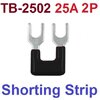 TB-2502 จั้มเปอร์ 2 ช่อง สีดำ สำหรับเทอร์มินอลบล็อก 25A Jumper Bar for Terminal Block 2 pin Connector Bar black color