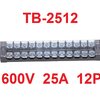 TB-2512 เทอร์มินอล บล็อก 600V 25A TB Series 12 Positions Ways Dual Row Barrier Screw Terminal Block Wire Connector
