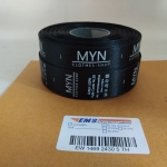 ป้ายคอเสื้อ เนื้อริบบิ้นซาติน 2.5 ซม. ริบบิ้นสีดำ 2 พิมพ์ขาว 2 ม้วน (ม้วนละแบบ)