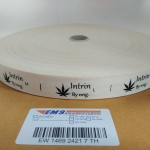 ป้ายคอเสื้อ เทปละเอียด 2 ซม.พิมพ์ดำ 1 ม้วน