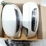 ครอบกระจกมองข้างมีไฟ SUZUKI SWIFT สีขาวมุก งาน FITT