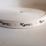 ป้ายคอเสื้อ เทปละเอียด 2 ซม.พิมพ์ดำ 1 ม้วน