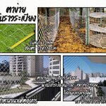 ตาข่ายกั้นราวบันได กันตกราวระเบียง เชือกหนา 2 มิล ช่องตา 12x12 cm. เคลือบสารป้องกัน UV รับทำตามขนาดที่ต้องการ