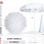 Leo ร่มสนาม สำหรับแม่ค้า,ขายของ,ร้านกาแฟ,โรงแรม ขนาด Ø1.80 เมตร ผ้าหนาD420