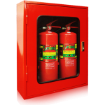 ตู้เก็บเครื่องดับเพลิง แบบคู่ กระจกธรรมดา