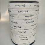 ป้ายคอเสื้อ เนื้อคอตต้อนก้างปลา 1.3 ซม.พิมพ์ดำ 1 ม้วน