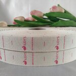 ป้ายคอเสื้อ เทปละเอียด 2 ซม.พิมพ์ชมพู 2 ม้วน