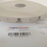 ป้ายคอเสื้อ เทปละเอียด 1.5 ซม.พิมพ์ดำ 1 ม้วน