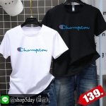 🔥 เสื้อยืดคอกลม เสื้อแขนสั้น เสื่อคู่รัก เสื้อยอดฮิตลาย Champion