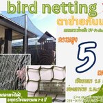 ตาข่ายกั้นเขตรั้วกันนก bird netting ความสูง 5 เมตร รุ่นหนา 1.5 มิล ช่องตา 2.5x2.5 cm. กดเลือกความยาวตามต้องการได้เลยค่ะ