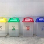 ถังขยะพลาสติกใส ฝาสี ฝาแกว่ง 30 ลิตร