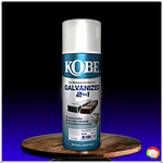 โกเบ สีสเปรย์ กัลวาไนซ์ (ซิลเวอร์ด้าน) KOBE Spray Galvanized 2IN1 (Flat Silver)