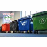 ถังขยะใหญ่ พร้อมล้อเข็น รุ่นฝาเรียบ มีหูยก 660 ลิตร (NADA)