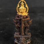 ท้าวเวสสุวรรณ หลวงปู่บุญมา วัดบ้านแกง อ.กบินทร์บุรี จ.ปราจีนบุรี รุ่นบุญมาเศรษฐี ปี ๒๕๖๑ เนื้อชนวนหน้าทอง หมายเลข ๑๐๑๕