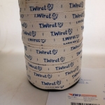 ป้ายคอเสื้อ เนื้อคอตต้อนก้างปลา 1.3 ซม.พิมพ์น้ำเงิน 1 ม้วน