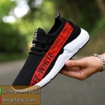 รองเท้าลำลองตาข่ายแฟชั่นเกาหลี สไตล์แบรนด์ดัง (แถบแดง)