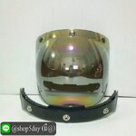 BUBBLE ชิววินเทจเปิดหน้าได้ แว่นวินเทจพร้อมก้านยก สำหรับใส่กับหมวกแนววินเทจคลาสสิค สีปรอทรุ้ง เปิดหน้าได้