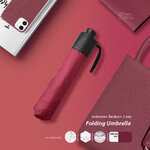 Leo ร่มพับน้ำหนักเบา 3 ตอน ขนาดเล็กพกพาง่าย ผ้า Black UV กันแดดได้ดีกว่าผ้า UV สีเงิน