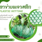 ตาข่ายพลาสติก (Plastic Net) ตาข่ายที่มีความเหนียว แข็งแรง ไม่เป็นสนิม ผสมสารป้องกัน UV ทนต่อแสงแดด ไม่แตกกรอบง่าย