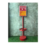 ขาวางถังดับเพลิง ขาตั้งถังดับเพลิง (ทำจากเหล็กแล้วนำมาพ่นสีแดง 2 ชั้น )