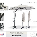 Leo ร่มเสาข้างตัวแอล แบบคันโยก ขนาด Ø2.90 เมตร ผ้าโพลีเอสเตอร์หนา 600D