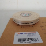 ป้ายคอเสื้อ เนื้อริบบิ้นซาติน 1.3 ซม. ริบบิ้นสีครีม S-2 พิมพ์ดำ 1 ม้วน