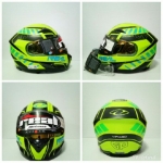 หมวกกันน็อค Real HORNET VIRAGO เหลืองเขียวดำ