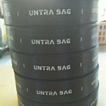 ป้ายคอเสื้อ เนื้อริบบิ้นซาติน 2.0 ซม. ริบบิ้นสีดำ 1 พิมพ์ขาว 5 ม้วน