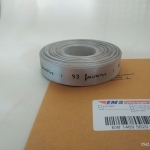 ป้ายคอเสื้อ เนื้อริบบิ้นซาติน 2.0 ซม. ริบบิ้นสีเทา 1 พิมพ์ดำ 1 ม้วน