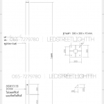 แบบเสาเหลี่ยม 3x3 สูง 5 เมตร เดี่ยว