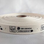 ป้ายคอเสื้อ เทปละเอียด 2 ซม.พิมพ์ดำ 1 ม้วน