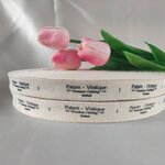 ป้ายคอเสื้อ เทปละเอียด 2.5 ซม.พิมพ์ดำ 2 ม้วน