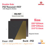 ฺBuild Plate Spring Steel Double Side New PET & PEI with Magnetic Sticker 3D Printer Part