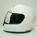 AVEX หมวกกันน็อคเต็มใบ ราคาถูก รุ่นDX ล้วน สีขาว แว่นดำ