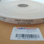 ป้ายคอเสื้อ เทปละเอียด 1.5 ซม.พิมพ์ดำ 1 ม้วน