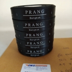 ป้ายคอเสื้อ เนื้อริบบิ้นซาติน 2.0 ซม. ริบบิ้นสีดำ 1 พิมพ์ขาว 5 ม้วน