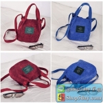 ผ้าใหม่!ผ้าลูกฟูก- กระเป๋าผ้าสะพายข้างLive Travel Cc-1000