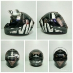 หมวกกันน็อค ยี่ห้อ MAMORU สีดำขาว