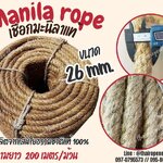 เชือกลากไม้ใหญ่ ขนาด 26 มิล ยาว 200 เมตร เชือกมะนิลาแท้ 100% Manila rope เชือกชักกะเย่อ เชือกใช้ถักตกแต่งคาเฟ่ พร้อมส่ง